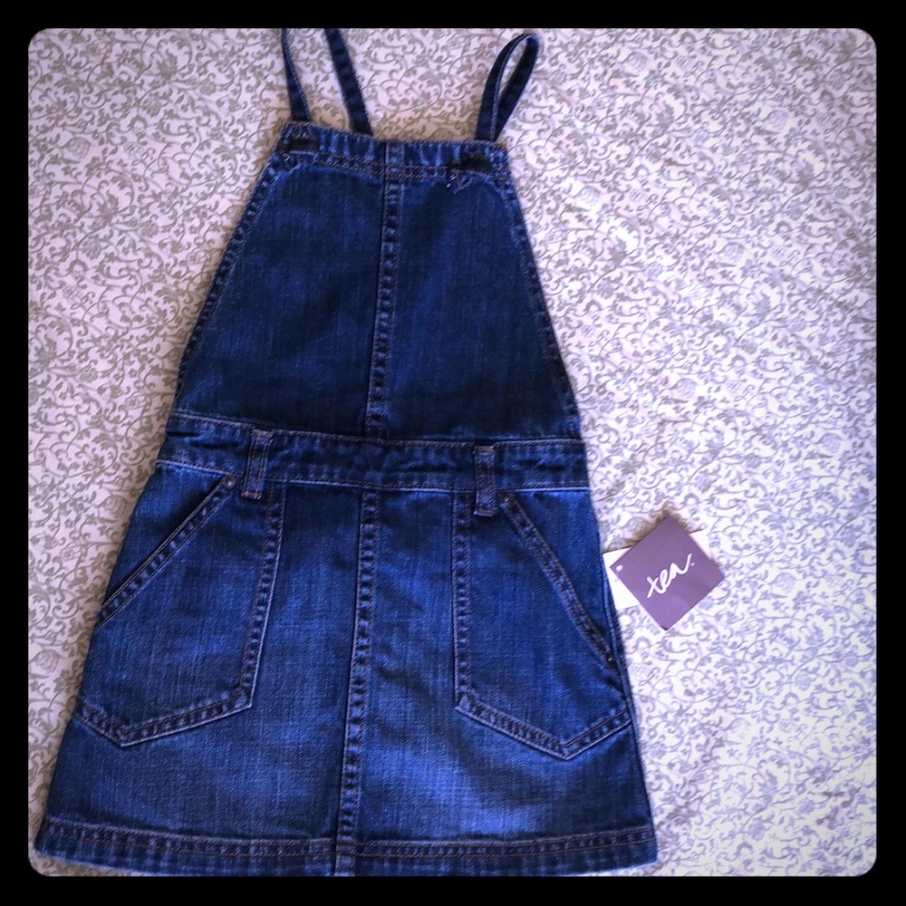 Denim skirt overall